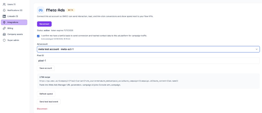 Connect Meta, Google, and LinkedIn Ads